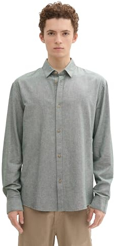 Tom Tailor Denim Herren 1042551 Relaxed Fit Hemd aus Baumwolle