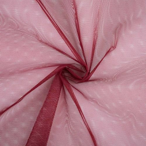 Tüll Stoff, standfest, Tüllstoff als Meterware, Kostümstoff, Dekostoff, uni bordeaux (Länge am Stück ab: 100cm / Breite: 150cm)