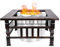 GRILL FORCE Table de foyer pour poêle solo, feu de camp et Ranger, table de brasero carrée, table de foyer d'extérieur pour feu de camp Ranger et autres foyers à bois, acier avec revêtement en poudre,