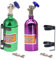 KEEDA Lot de 2 bouteilles d'azote simulées en métal NOS avec support pour voiture 1/10 RC Crawler TRX4 D90 Axial Scx10 Accessoires de décoration (violet et vert)