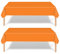 2Pcs 137*274cm Pumpkin Orange Party Tablecloth - Disposable Table Covers for Indoor/Outdoor Halloween, Birthday, Picnic Parties