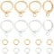 Beebeecraft 20Pcs 2 Colors Leverback Earring Findings 925 Sterling Silver & Real 18K Gold Plated Round French Earring Hooks with Jump Ring for Earring Making Jewelry