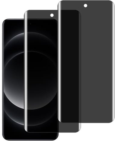 chejuza Privacy Screen Protector for Xiaomi 14 Ultra [2 Pieces], 9H Hardness, Full Coverage Anti Spy Tempered Glass, HD Screen Protector