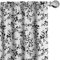 ABAKUHAUS Floreale Tenda a Pannello Set di 4, Barocco Blooms Vintage, Trattamento della Finestra per Stanza e Camera da Letto, 150 cm x 175 cm, Bianco e Nero