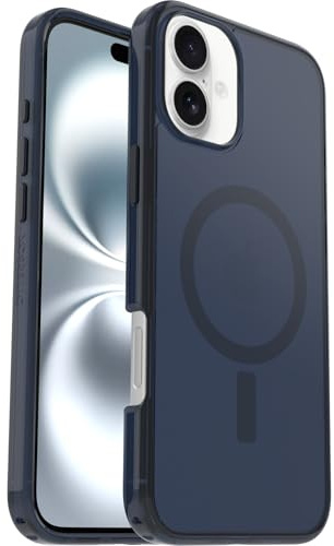 OtterBox Symmetry Series Clear MagSafe transparente Hülle für iPhone 16 Plus, stoßfest, sturzsicher, schützende Hülle, 3X getestet nach Militärstandard, Transparent/Blau
