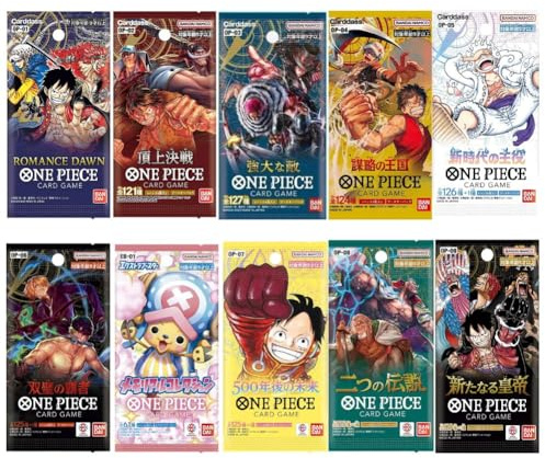 Confezione di carte One Piece: ideale per appassionati di carte collezionabili, appassionati di anime, collezionisti di carte, collezione completa di carte One Piece di TraderzTCG (confezione da 10)