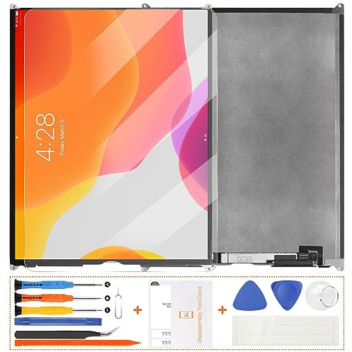 A-MIND OEM Original für iPad 7/8/9 (10,2 Zoll) Bildschirm Ersatz LCD Display A2197 A2200 A2198 A2603 A2604 – Non-Touch-Screen Montage-Reparaturset (Modelle 2021/2020/2019)
