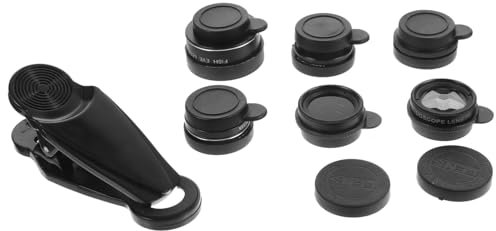 KITANDOVE Kit De Lentes Teleobjetivo Gran Angular Macro Fish-Eye Lente De Teléfono Móvil Fácil De Instalar