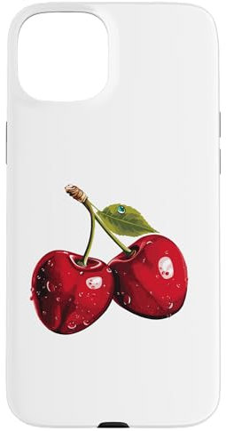 iPhone 15 Plus Cherry Red Aesthetic Cherries Trendy Summer Women Case