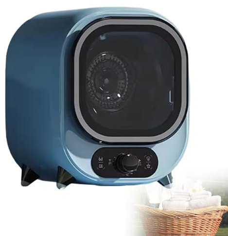 Tragbarer Wäschetrockner, Wohnungstrockner, Mit Dualen Trockenmodi Heiß Und Kalt, Doppelschichtiger Edelstahl-Innenbehälter, 0,8 Kg Fassungsvermögen, Geeignet Für Tisch- Oder Wandmontage,Blue