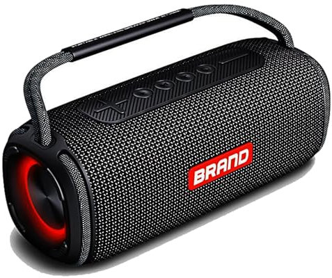 INMOZATA Portable Bluetooth Speaker 40W, IPX6 Waterproof Outdoor Speaker Wireless Loud, Customized EQ Deep Bass, 360° Sound with Dual Voice Coil/Light/V5.0/TF/AUX, Party Home Speaker