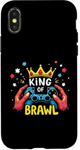 Hülle für iPhone X/XS Brawl Gaming Outfit für den Gamer King Outfit Gamepad Crown