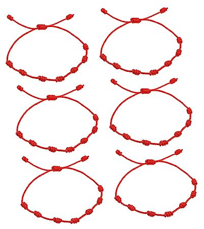 Holibanna Braccialetti Con Nodo Rosso Braccialetto Corda Da Polso Regolabile Per