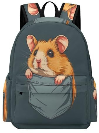 TPISLI Ranzen Mädchen 5 Klasseranzen Meerschweinchen Kinder Ranzen 3. Klasse Für Jungs Schulranzen 1 Klasse Niedliches kleines Tier Leichter Reise Outdoor Freizeit