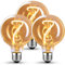 Edison Vintage Glühbirne E27, E27 LED Vintage Dimmbar 3W Glühbirne E27 Led Edison Glühbirne E27 Vintage Ideal für Nostalgie und Retro Beleuchtung im Haus Café Bar, Bernstein Glas - 3 Stück（G80WHD-4）