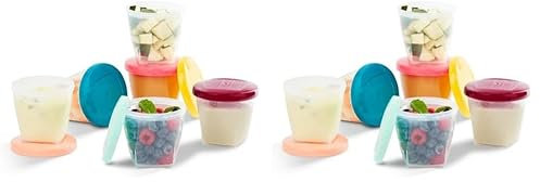 Babymoov Babybols Lot de 12 Pots de Conservation pour Bébé 250ml, Gradués, Garantis sans BPA, Hermétiques, avec Surface réinscriptible