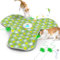 IOKHEIRA Interactive Cat Toy, Rechargeable Electric Cat Toy, Touch-Activated Kitten Toy, Hidden Feather, Realistic Mouse Squeaking Sound, Perfect Cat Toys for Indoor Cats Adult (Green)