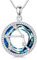 enjoylifecreative Damen Waage Sternzeichen Kristall Halskette 925er Sterling Silber Libra Geburtsstein Horoskop Anhänger Kette Sternbild Astrologie Schmuck Geschenke für Frauen Mädchen