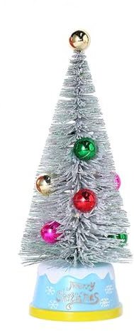 Albero di Natale artificiale Ornamento Da Tavolo Con Luci A LED Pino Neve Albero 2024 Decorazione di Natale Per Capodanno