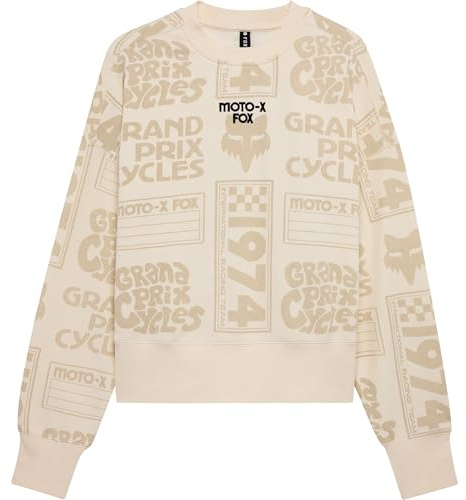 BLÜFF FOX LADY CIRCA 74 OVERSIZED FLEECE CREW OFF WHITE S