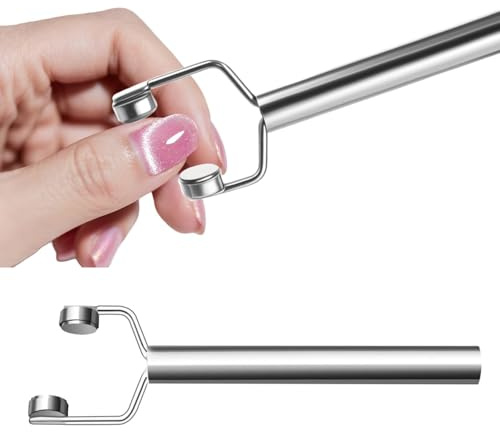 3 IN 1 Cat Eye Nail Magnet, Multifunctional Gel Nail Polish Magnet Design Tool,Y-Shaped Double Head Magnetic, Powerful Force Magnet for Salon Studio Home Manicure,3D Nail Art Accessories