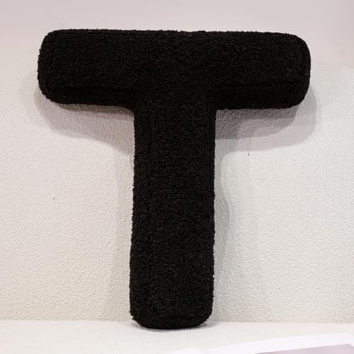 Xiyocadt 26 Englische Alphabet Überwurfkissen, Buntes Kissen Alphabet für Namen, Kuschelkissen Buchstabeform Dekokissen Kopfkissen Zierkissen, Plüsch Kinderkissen für Sofa Dekoration (T,38cm)