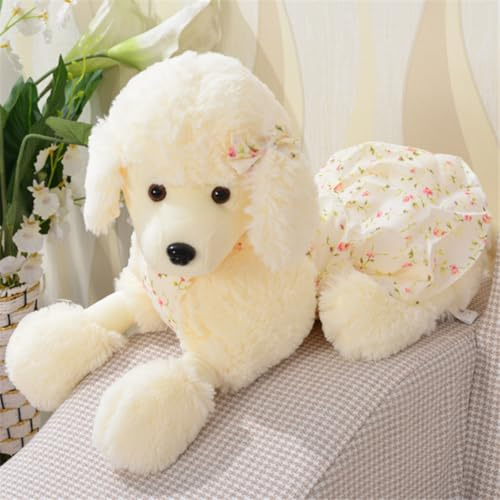 champracer Kuscheltier Hund Teddy Pudel Plüschtier Flauschiger Stofftier zum Spielen & Kuscheln Geburtstagsgeschenk für Kinder (55cm)