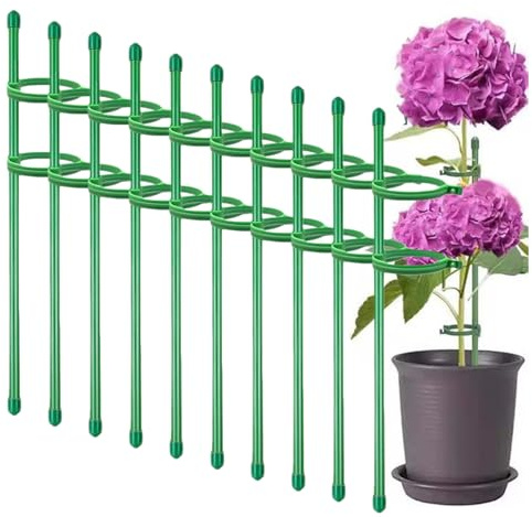 Tuteurs de de Jardin, Hauts, Barres de Support réglables, tiges de Croissance en Plastique Durable, système de stabilisation de Polyvalent, Aide de Jardin Vertical, sûr