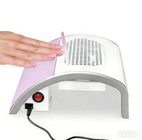 Aspirateur à ongles professionnel avec 40 W avec 3 ventilateurs 80 W - Aspirateur à ongles avec filtre - Fraise à ongles pour kit de manucure sans poussière - Lime à ongles domestique (violet)