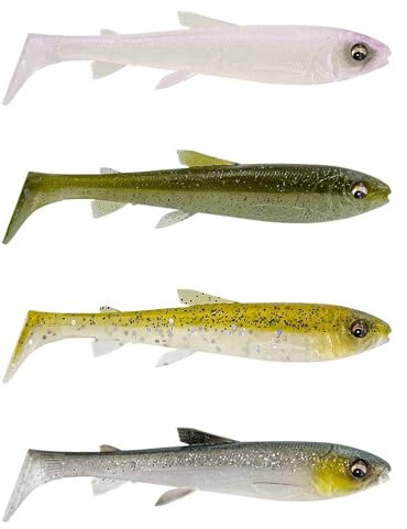 Savage Gear 3D Whitefish Shad 9,0cm Clear Water Mix 4pcs. Gummifisch