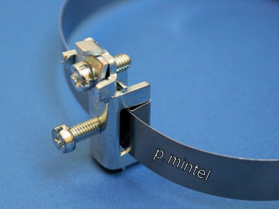 F-tronic Erdungsbandschelle EBS4 1/8 - 4 (16mm-115mm) - Silber