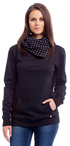 Pussy Deluxe Cross Over Dotty Frauen Kapuzenpullover schwarz Gothic