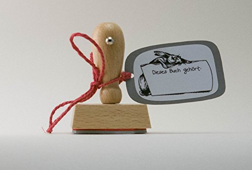 Unbekannt Webermann Holz Stempel Ex Libris Stempel 50x30mm - Dieses Buch gehört Stempel - Ideale Geschenkidee für Autoren, Writer - Ex Libris Autor Stempel - Autorenstempel