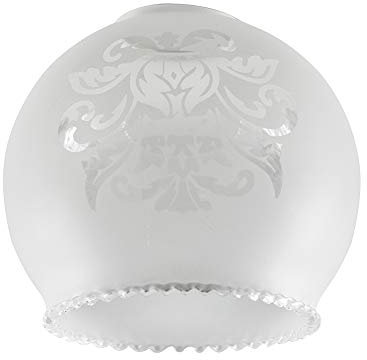 MiniSun | Etched Pattern Frosted White Glass Replacement Shades | Lamp Shades, Home Décor & Improvement Essential | Pack of 3 | 130cm Shade Width