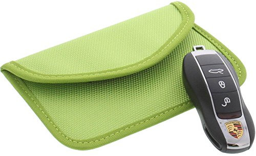 foto-kontor Housse de Protection Verte Contre Les Ondes pour Les clés Keyless Entry Open Go Protection Contre Le vol Aucune Interception du Signal XL