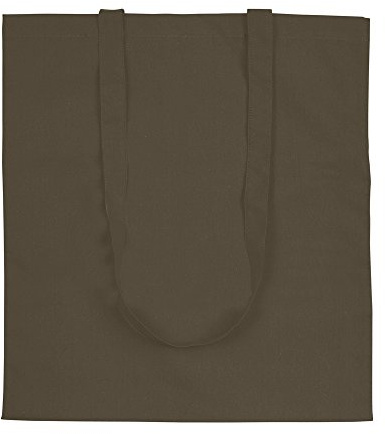 eBuyGB Shoulder Bag Natural Eco Friendly Tote Cotton Shopper - Ideal for Printing, Brown, Pack of 10