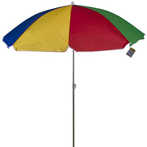 Marko Outdoor Multi Coloured Beach Umbrella Garden Outdoor Patio Tilting Tilt Parasol Sun Shade Protection