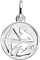 My Gold Damen Kinder Anhänger Sternzeichen Schütze Sterlingsilber 925 (Ohne Kette) Echtes Silber Ø 12mm Mini Tierkreiszeichen Zodiac round A-07067-S913-Sch