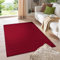 HomebyHome Kurzflor Teppich Wohnzimmer 120 x 170 cm Rot - Modern Gabbeh-Look Teppich Extra Weich, Pflegeleicht und Langlebig - Ideal für Schlafzimmer, Küche und Esszimmer