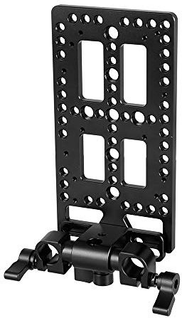 CAMVATE Battery Backboard Cheese Plate with 360° Swivel 15mm Rod Clamp Adapter- 2193