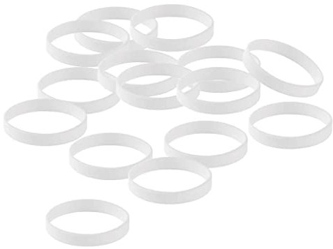 non-brand Baoblaze 15 Silikagelarmband Gummi Armbänder, Silikagel Sportarmband Armreife, Sporttraining und Partyzubehör, Weiß