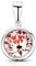 Materia Kristall Anhänger altrosa - 925 Sterling Silber rhodiniert klein Damen Mädchen KA-462-apricot