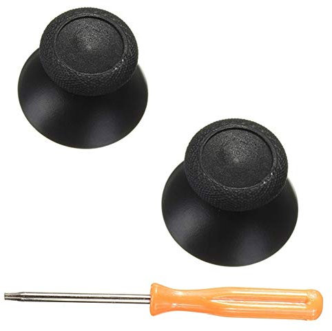 Gamer Gear Thumbstick Grips for Xbox One Controller - Replace Worn Analog Xbox Thumbsticks on Your Xbox-One Controller - Xbox One Thumbstick Replacement with Screwdriver - 2 Pack Thumb Sticks