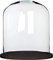 MICA Decorations Hella Glasglocke - H38 x Ø23 cm - Transparent, Schwarz