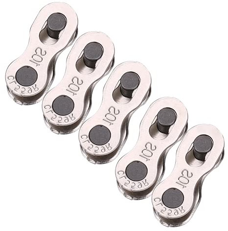 Demeras Bike Chain Links 5 Pairs Heavy Duty Bike Quick Release Chain Mater Link Magic Joint Connector for 8/9/10 Speed (10 Speed)
