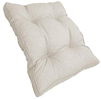 chilly pilley Loungekissen Rattansessel Auflagen Rattanpolster Rattan Lounge Set Gesteppt Sitzkissen Kissen Rückenlehne mit Keder Loungekissen (Sitzkissen 80x60x10, Creme)