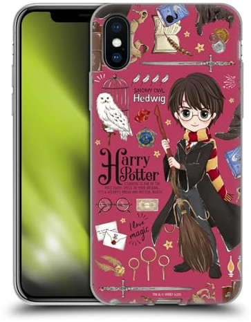 Head Case Designs Offizielle Harry Potter Harry Muster Deathly Hallows XXXVII Gelhülle [Militärischer Schutzgrad] Kompatibel Mit Apple iPhone X/iPhone XS Und Kompatibel Mit MagSafe