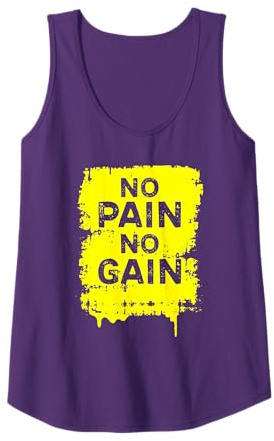 No Pain No Gain Gym Workout Fitness Training Tank Top