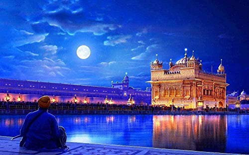 XiuTaiLtd Puzzles Für Erwachsene 1000 Stück Golden Temple India Puzzles Lernspiele Puzzlesets Halloween-Dekorationen