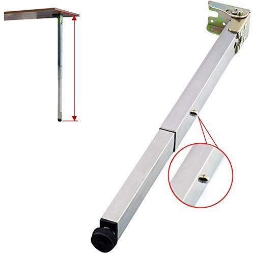 Pied Table Rabattable,Pattes Meuble de Rechange,Jambe de Table Reglable,Pieds de Support,Pieds de Bar/Comptoirs en Métal en Acier Inoxydable,Personnalisable,1 pièce(A49 - C80cm)